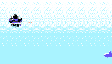 Water distortion effect on Mini Sub in Seawolves on the Commodore 64 Water distortion effect on Mini Sub in Seawolves on the Commodore 64